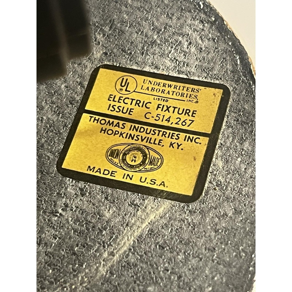 Vintage MCM Atomic Starburst Ceiling Light Thomas Industries UFO Saucer 16" - Picture 8 of 13